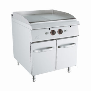 FRY-TOP GÁS DUPLO MISTO CROMODURO COM PORTAS