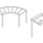 CURVA ROLOS 90º LC97 1300x1300x860h MODELO RX