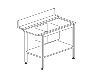 LAVADOURO T55 (SX/DX)1200x730x860h MODELO HT-RX