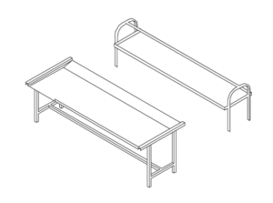 MESA COM ANEL DE BORRACHA TC16 1600x1000x850h