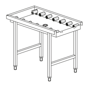 MESA DE ROLOS LC96/1A 1600x650x860h MODELO RX