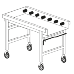 MESA DE ROLOS LC96/2A RODAS 1140x650x860 MODELO RX