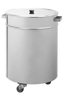 BALDE DE DETRITOS SEM PEDAL 50L INOX