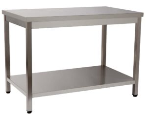 MESA TRABALHO 1 PRAT 1000x600x850 INOX DESMONTADA