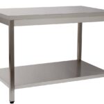 MESA TRABALHO 1 PRAT 1000x700x850 INOX DESMONTADA