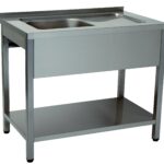 BANCADA DE LAVAGEM 1 CUBA 1400x600x850 INOX