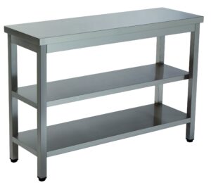 MESA TRABALHO 2 PRAT. 1000x700x850 INOX
