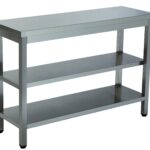 MESA TRABALHO 2 PRAT. 2000x600x850 INOX