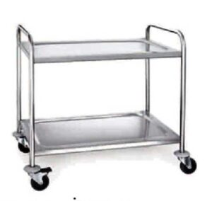 CARRO SERVIÇO MULTIUSO INOX  UDCSMI2 2 PRATELEIRAS