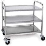 CARRO SERVIÇO MULTIUSO INOX  UDCSMI3 3 PRATELEIRAS