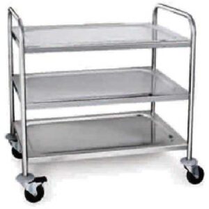 CARRO SERVIÇO MULTIUSO INOX  UDCSMI3 3 PRATELEIRAS