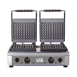 MÁQUINA GOFRAS ELÉTRICA DUPLA 6x4 QUADRADOS