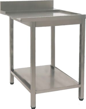 MESA LAVA PRATOS INOX - SAIDA 650x735x850