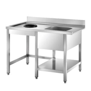 MESA LAVA PRATOS INOX-ENTRADA 1200x735x850 CUBA DT