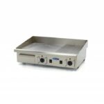 Placa de Grelhar - Meio Ranhurado - 73 cm - incl. Bandeja de Gotejamento - 400V
