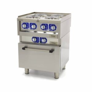 Fogão de Grau Comercial - 4 Queimadores - Com Forno - Elétrico - 60 x 60 cm