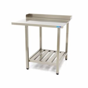 Mesa para Máquina de Lavar Loiça - 70 x 75 cm - Direita - com Painel Traseiro e Prateleira de Arrumação
