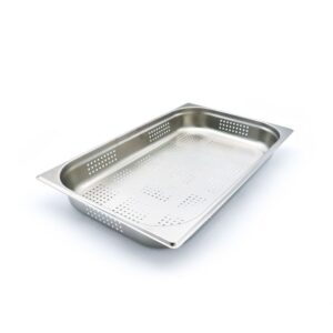 Recipiente Gastronorm - GN 1/1 - 6,5 cm de Profundidade - Aço Inoxidável - Perfurado