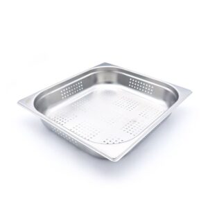 Recipiente Gastronorm - GN 2/3 - 6,5 cm de Profundidade - Aço Inoxidável - Perfurado