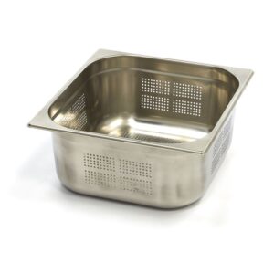 Recipiente Gastronorm - GN 2/3 - 15 cm de Profundidade - Aço Inoxidável - Perfurado