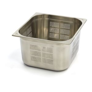Recipiente Gastronorm - GN 2/3 - 20 cm de Profundidade - Aço Inoxidável - Perfurado