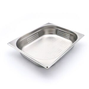 Recipiente Gastronorm - GN 1/2 - 6,5 cm de Profundidade - Aço Inoxidável - Perfurado