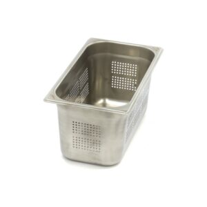 Recipiente Gastronorm - GN 1/3 - 15 cm de Profundidade - Aço Inoxidável - Perfurado
