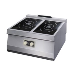 Heavy Duty Fogão de Indução - 2 Queimadores - Unidade Dupla - 70 cm de Profundidade - Elétrico