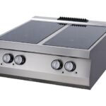 Heavy Duty Fogão de Infravermelhos - 4 Queimadores - Unidade Dupla - 70 cm de Profundidade - Elétrico