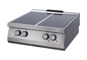 Heavy Duty Fogão de Infravermelhos - 4 Queimadores - Unidade Dupla - 70 cm de Profundidade - Elétrico
