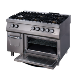 Premium Fogão - 6 Queimadores - Unidade Tripla - 90 cm de Profundidade - Gás incl. Forno Elétrico