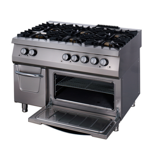 Premium Fogão - 6 Queimadores - Unidade Tripla - 90 cm de Profundidade - Gás incl. Forno Elétrico