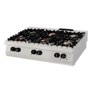 Premium Fogão - 6 Queimadores - Unidade Tripla - 90 cm de Profundidade - Gás