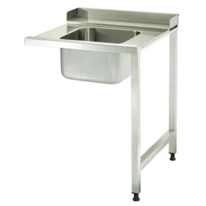 Mesa para Máquina de Lavar Loiça - 90 x 75 cm - Direita - com Lava-Loiça e Prateleira de Arrumação