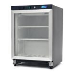 Congelador - 200 l - Preto - com Porta de Vidro