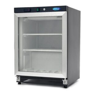 Congelador - 200 l - Preto - com Porta de Vidro