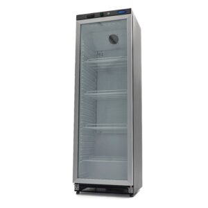 Frigorífico - 400 l - Preto - com Porta de Vidro