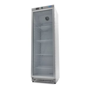 Frigorífico - 400 l - Aço Inoxidável - com Porta de Vidro