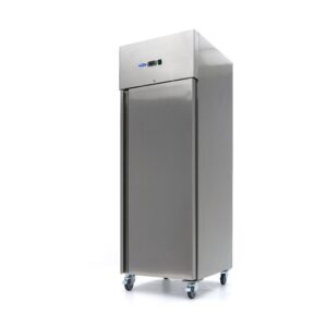 Frigorífico - 600 l - 3 Prateleiras Ajustáveis (GN 2/1) - Aço Inoxidável - Sobre Rodas