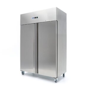 Frigorífico - 800 l - 6 Prateleiras Ajustáveis - Aço Inoxidável - Sobre Rodas