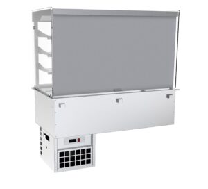 Vitrina Buffet refrigerada recta mural com termo-cortina encastrable 4GN 60Hz