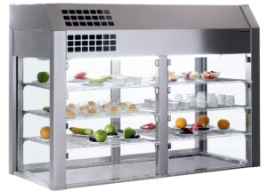 Vitrina 4 GN 1/1 3 niveles com base aislada 60Hz