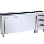 Módulo 1800x700x850 com puertas e buc de cajones derecha