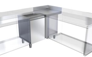 Módulo angular 90º 700 com bancada izquierda