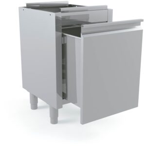 Módulo tolva 500x700x850, rectangular para desperdicios com sujeta bolsas