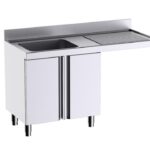 Móvel de puertas com lava-loiça L146541D 1400x600 e espaço para máquina de lavar loiça
