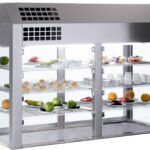Vitrina 4 GN 1/1 3 niveles com cuba aislada