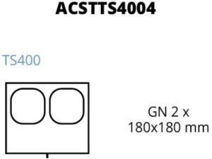 MOLDE TS400 2 ENTRADAS 180 x 180 mm - GN2 (ACSTTS4004)