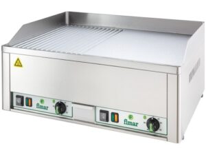 GRELHADOR CROMADO COM NERVURAS LISA DUPLA - 3PH (FRY2LRC)