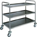 CARRINHO EM AÇO INOX - 3 PRATELEIRAS MOLDADAS (CA1411)